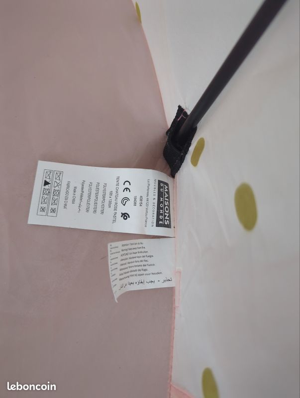 Tente de jeu princesse pliable rose Maison du monde (image 3)