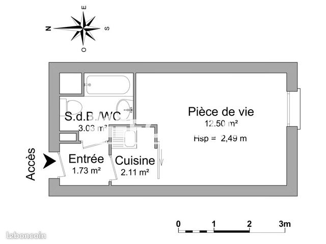 Appartement a louer fontaine - 1 pièce(s) - 19 m2 - Surfyn