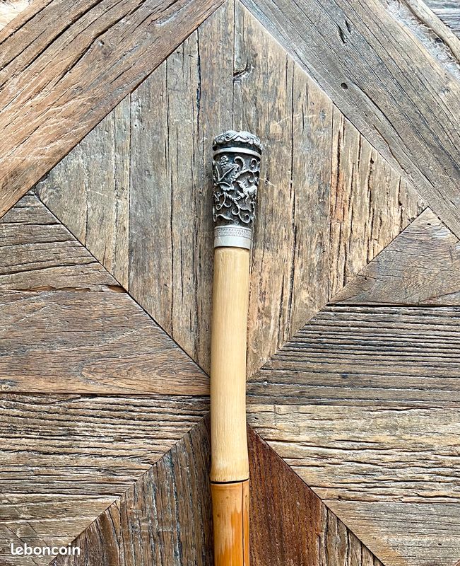 Canne à Pêche Bambou Fendu Grampus Kiraku & Co - 6 Pièces Avec Boîte Bois - Vintage Japon