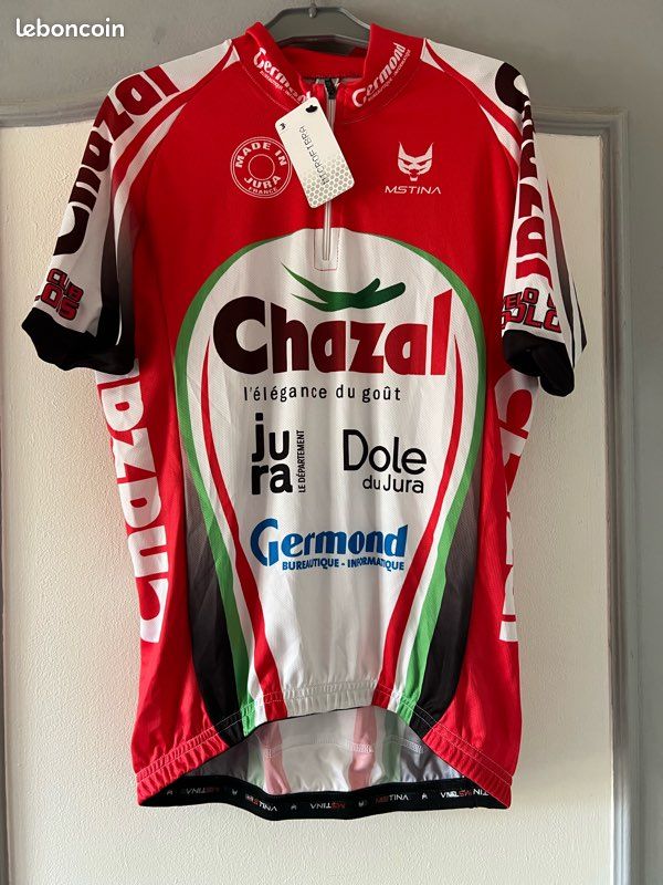 Maillot Cyclisme Vintage NOS Caratti – Manches Courtes Rouge – Taille 1 – Fabriqué En Italie