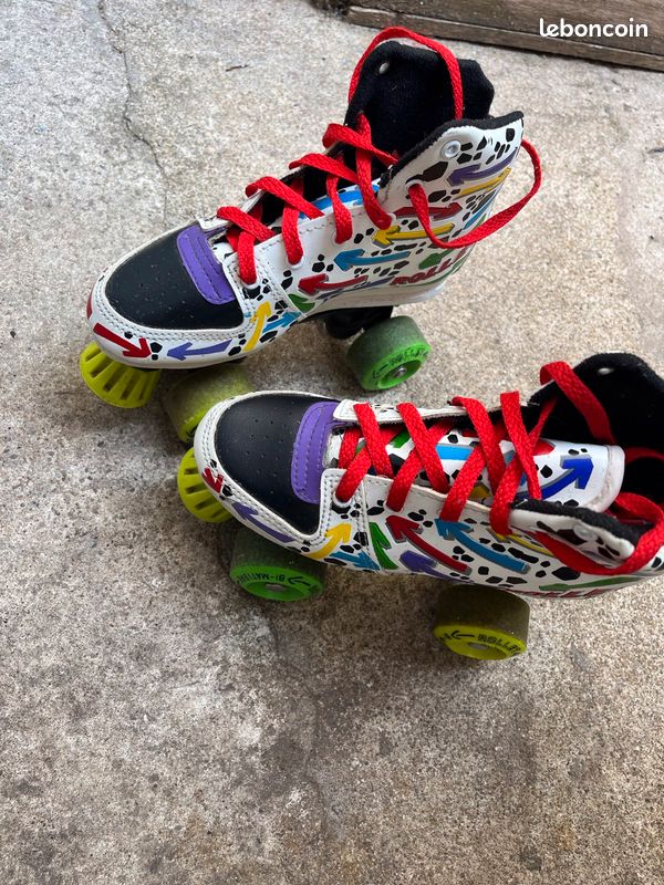 Rollers quad basket vintage 80's anciens patins à roulettes