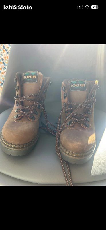 Fortun Boots trekking cuir marron – Pointure 40 – Neuves (image 2)