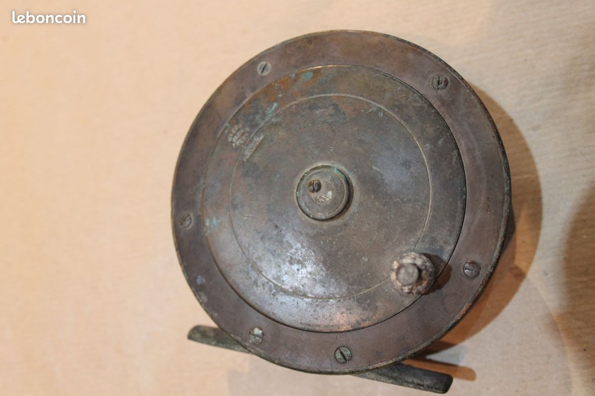 Moulinet à mouche Allcocks en laiton (vers 1895-1910