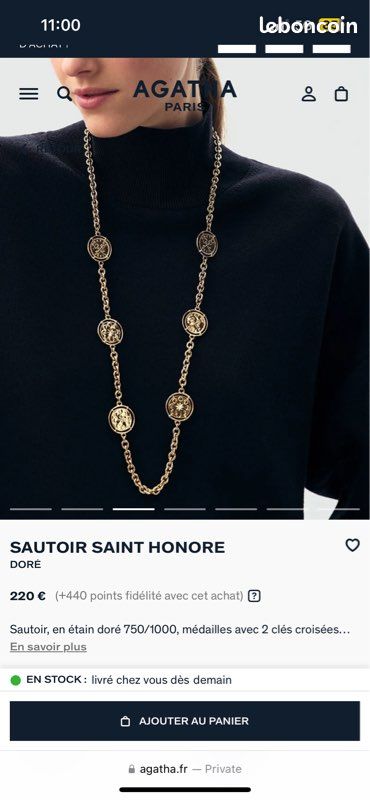 Sautoir AGATHA - Bijou Occasion En Très Bon état, Parfait Pour Un Look élégant