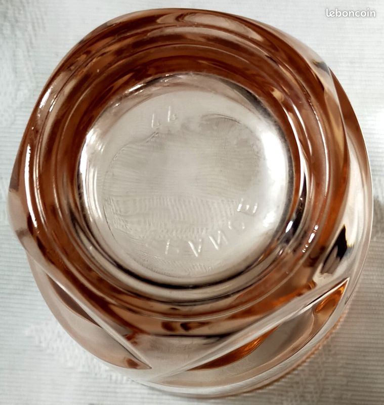 Saladier vintage en verre Rosaline Arcoroc Rose