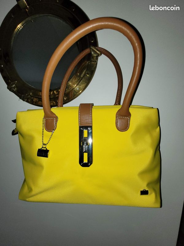 Sac à main jaune La Bagagerie (image 1)