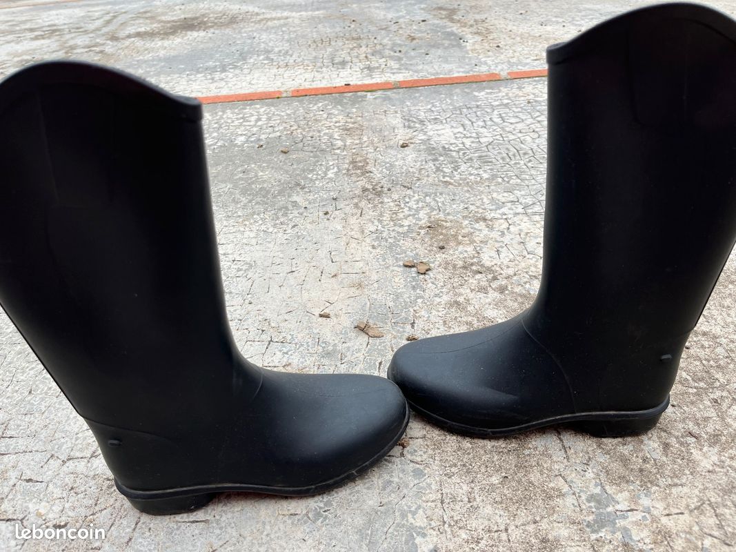 Bottes noir caoutchouc, équitation ou pas 31 (image 2)