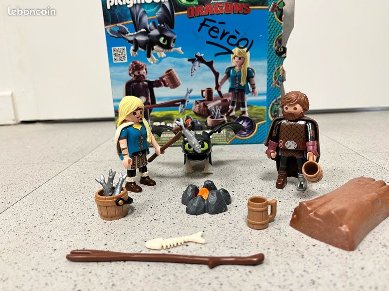 Playmobil Harold et Astrid avec Un bébé Dragon 70040 Jeux