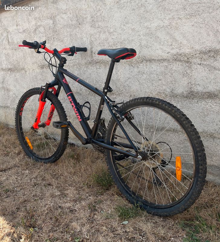 Btwin vtt 24" rockrider 500 orange avec porte bidon (image 2)