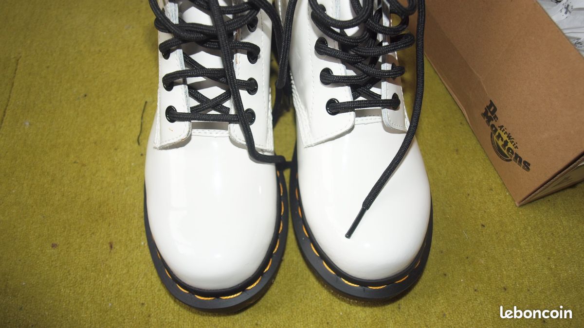Shoe Femme Bottines Style Doc Martens Vernies Bottines Doc Martens