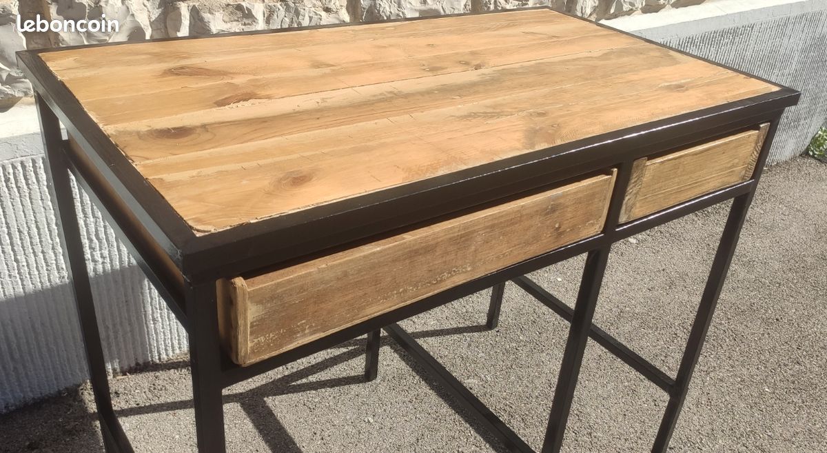 Table bois et metal (image 2)