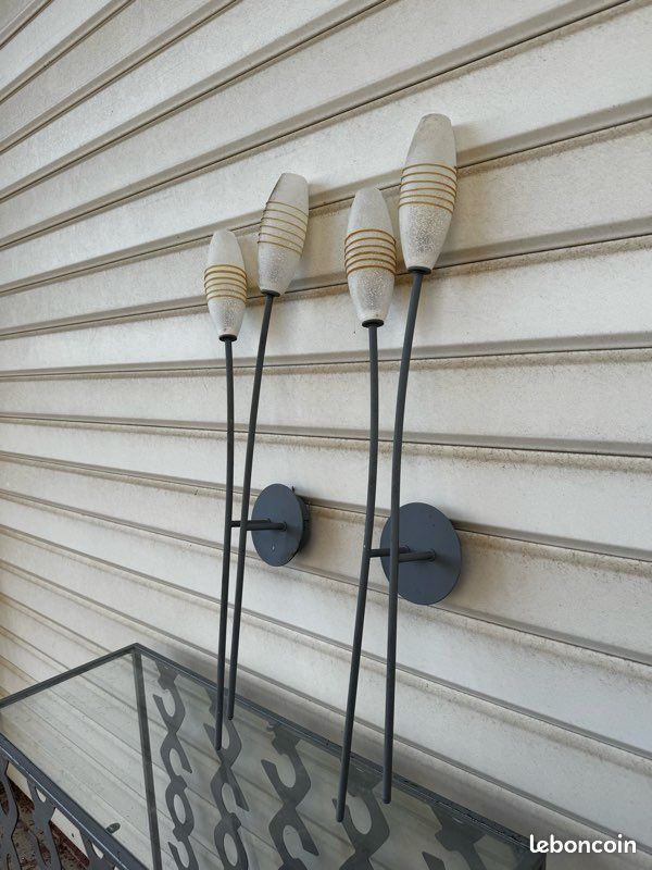 Lot de 2 appliques murales en acier (image 3)