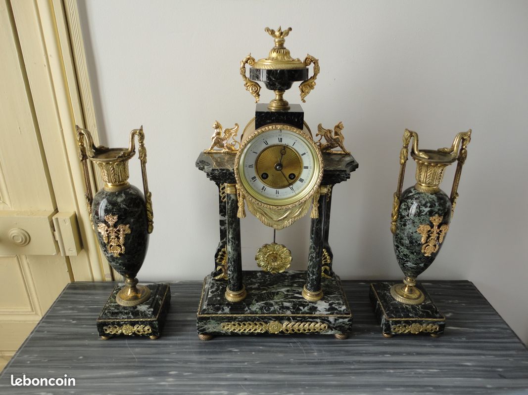Garniture de cheminée Pendule style Empire (image 1)