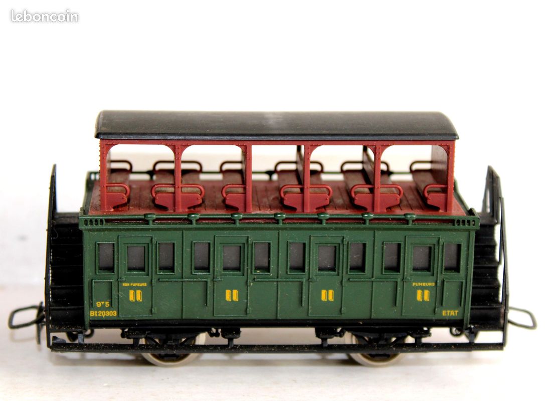 Voiture Impériale Jouef B⁹x 20303 2ème Classe - Échelle HO, Couleur Verte - Neuf En Boîte