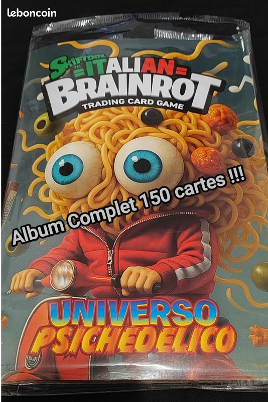 Skifidol Lot De 6 Sachets Cartes Holographiques 3D Brainrot - Univers Psychédélique Italian Series - Personnages Aléatoires
