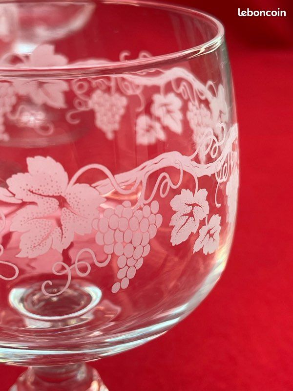 Baroni Home Set De 6 Verres à Pied Rose 20cl - Verres Vin Et Eau Avec Relief - Lavables Au Lave-Vaisselle