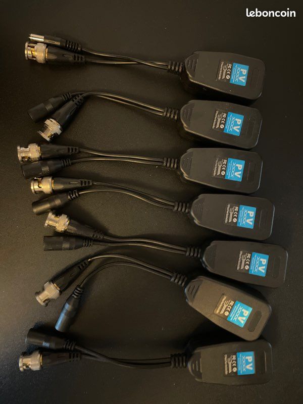 Paire De Baluns BNC Vers RJ45 Pour CCTV (TVI, AHD, CVI) - Neuf, Ouvert