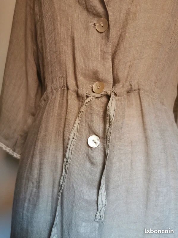 Veste légère en lin et coton femme de la marque SYM taille 38 (image 3)