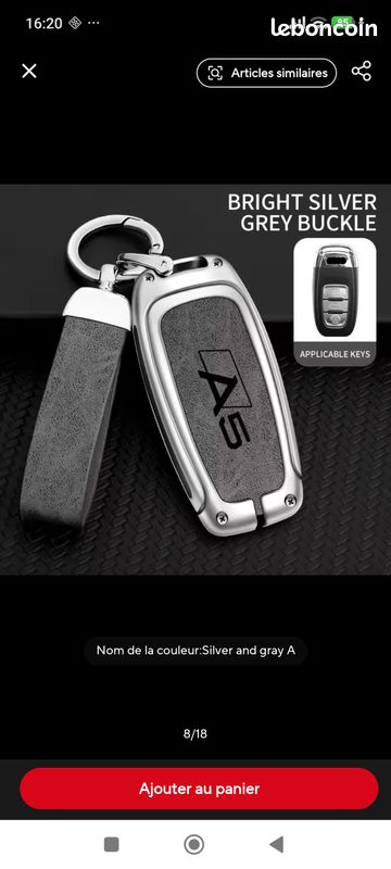 Coque cle marron audi (image 1)