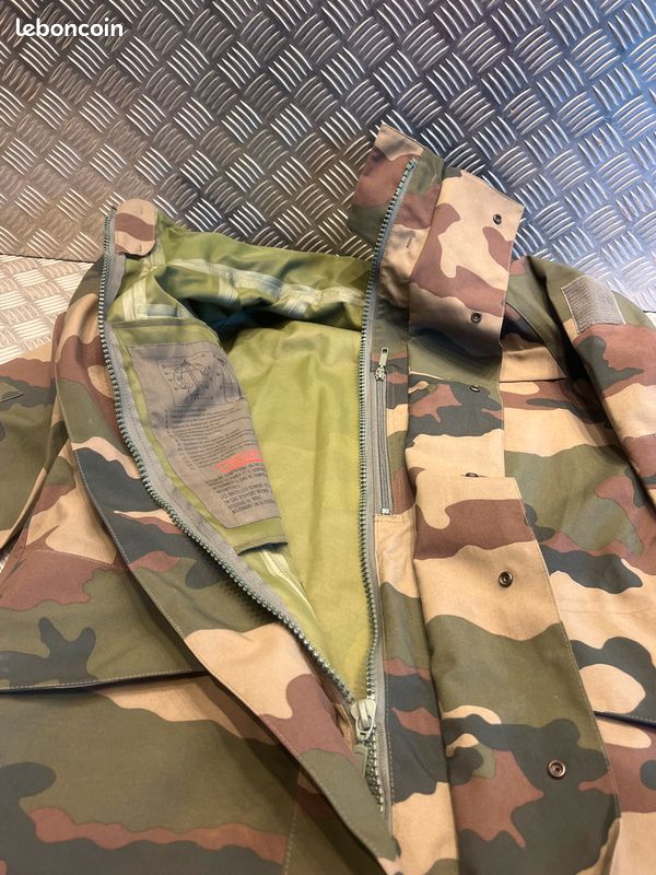 Veste Militaire Vintage Kaporal 1974 - Taille L, Couleur Kaki - En Coton, Occasion Très Bon état
