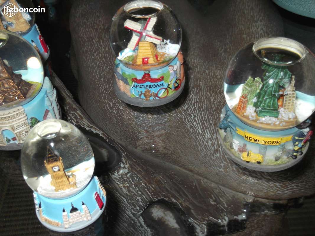 Lot de 6 boules de verres (villes du monde) LD78 (image 3)