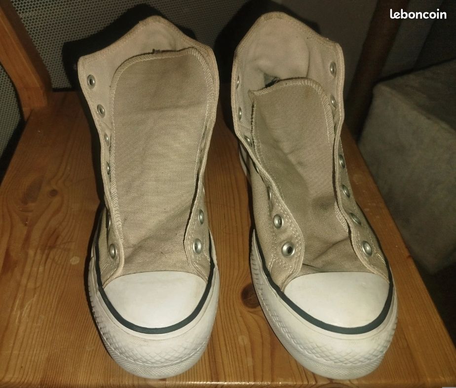 Converse haute beige taille 40 (image 4)