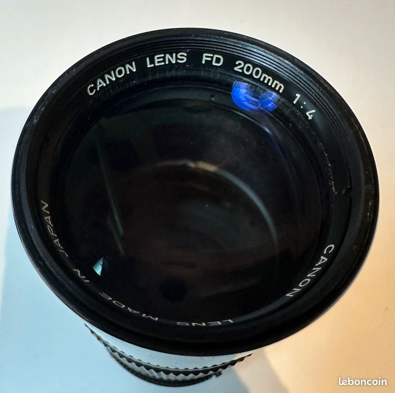 Objectif Canon FD 200mm 1:4 – Vintage – Monture FD – Occasion