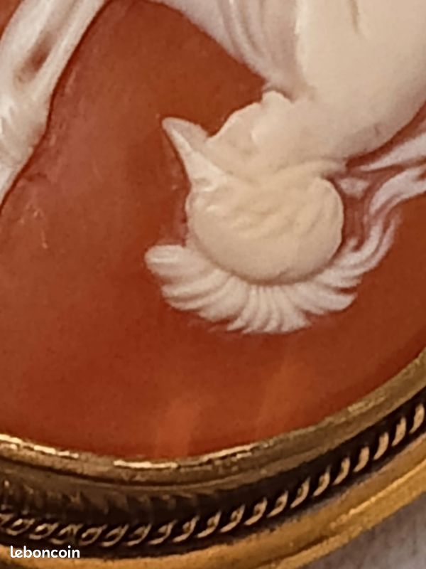 Broche camée coquille début du 19e siècle bijou ancien jewel cameo