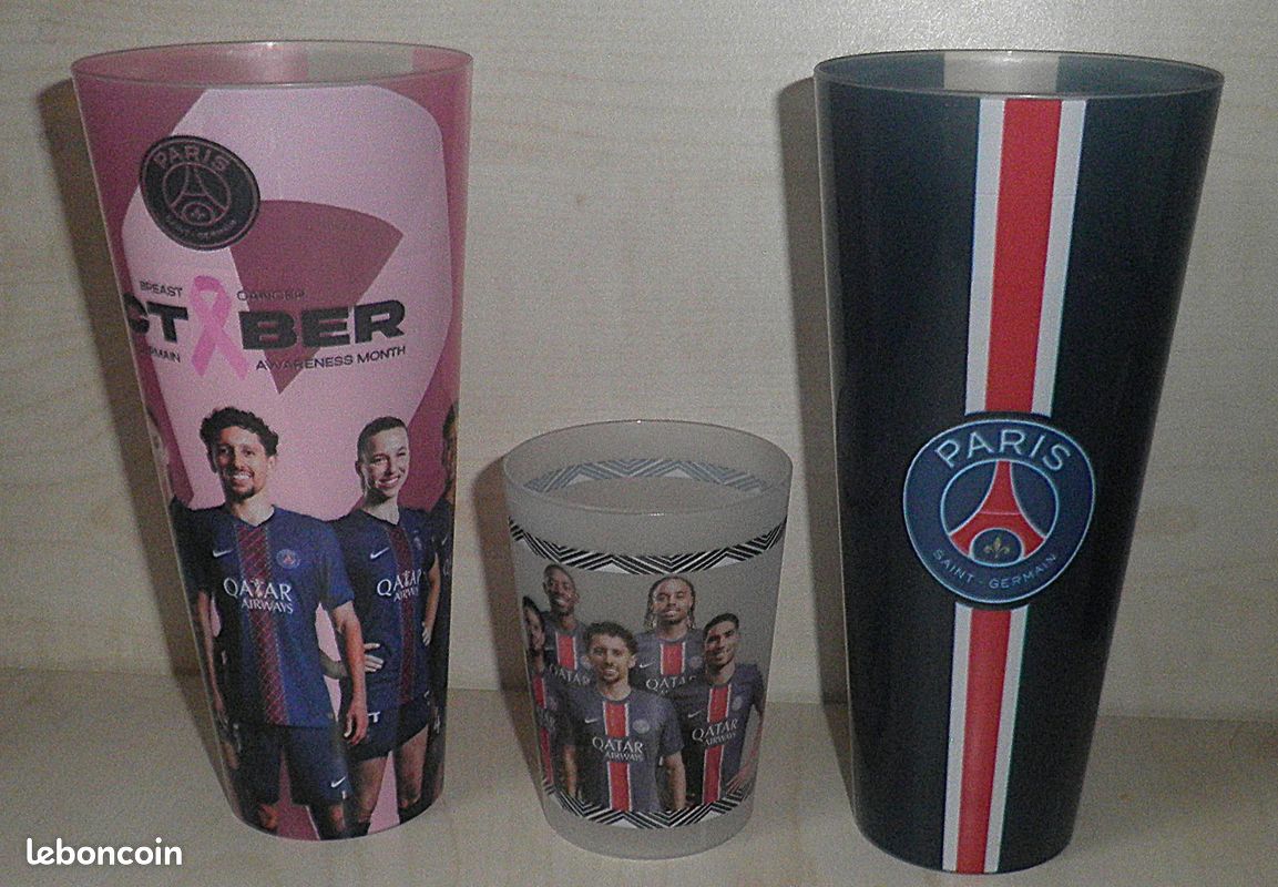 Lot De 6 Gobelets PSG 25cl – Officiels, Carton, Pour Vos Apéros Et Anniversaires