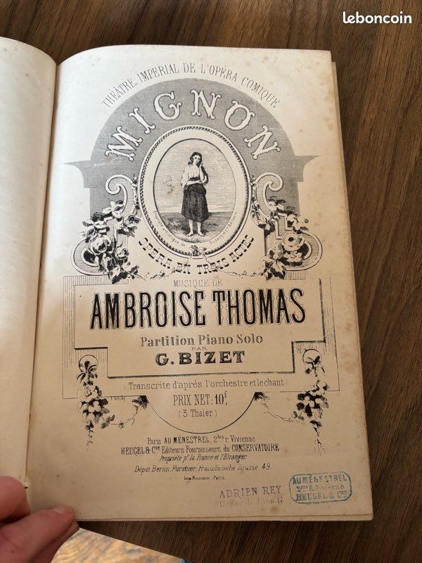Partition ancienne - Thomas Ambroise - Opéra Mignon (image 1)