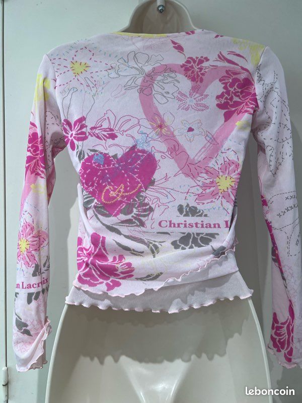 T-shirt Christian Lacroix, junior, Rose, jaune bleu, fuchsia fleuri 11 ans (image 2)