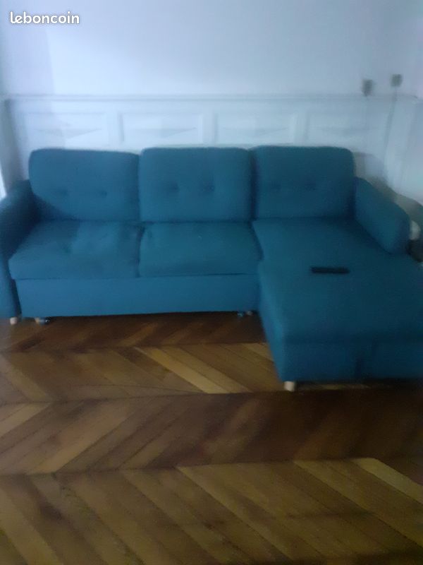 Canaper convertible bleu canard (image 2)