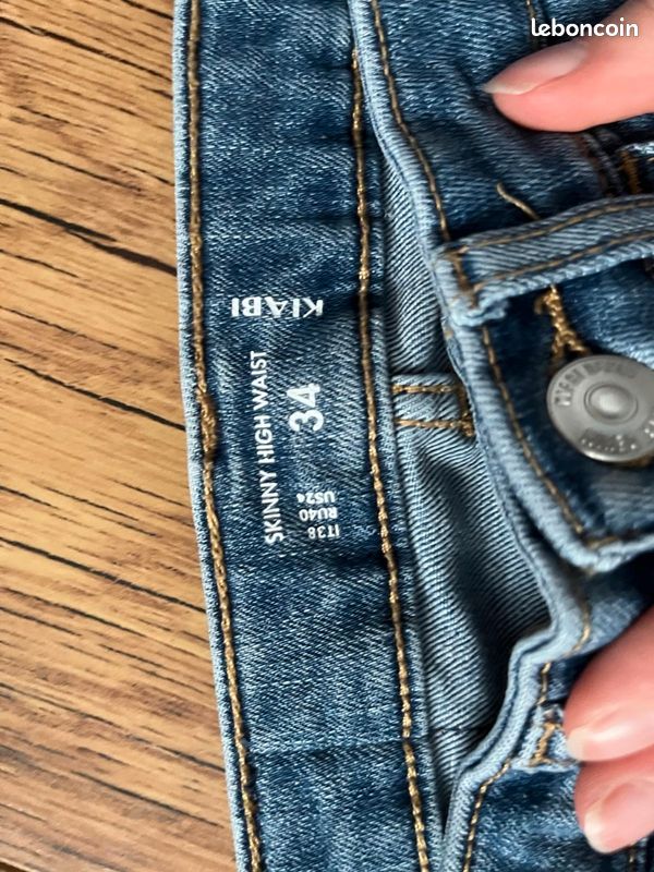 Jean Skinny bleu 34 Kiabi (image 2)