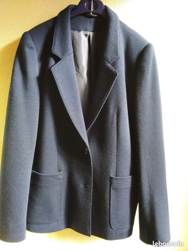 Veste marine pure laine 44 (image 1)