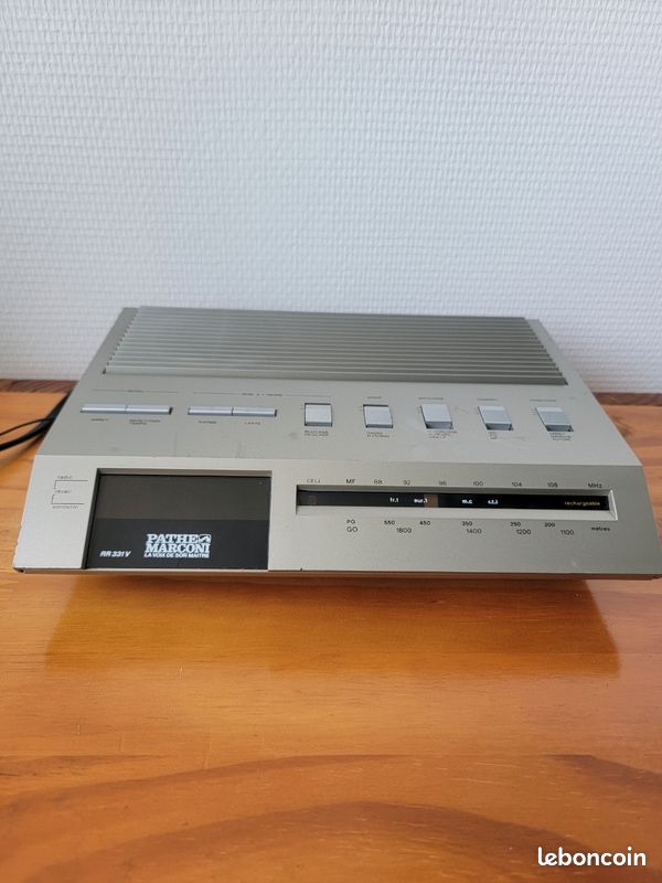 Radio Réveil Vintage Pathe Marconi RR 134 V – La Voix De Son Maître – Blanc
