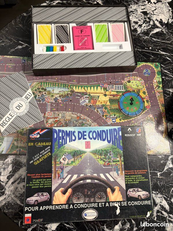 Ancien Jeu De Société ECF - Permis De Conduire - Renault Clio - 1992 - France - Occasion