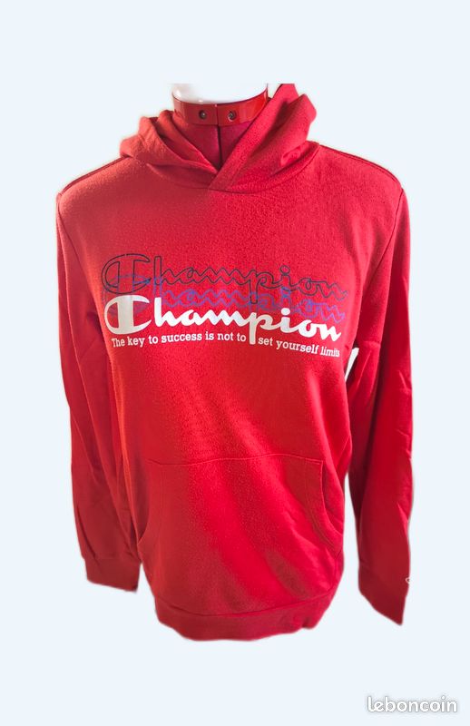 Sweat New York - Sweat coupe regular en molleton épais - Pull rouge -Taille : M