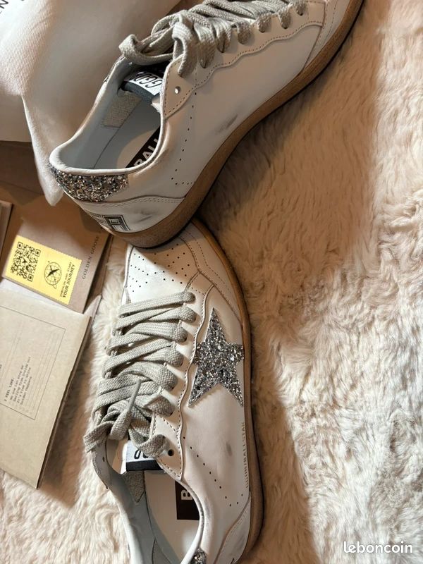 GGDB Golden Goose Ball Star Baskets Femme Blanche Taille 37, Neuf (image 7)