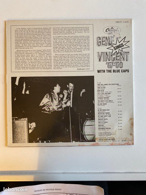 Gêne Vincent- Sings 57/59 with the Blue Caps (image 2)