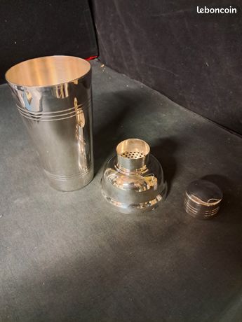 SHAKER BALANA BARMAN Cocktail Style Gallia Christofle Art Deco Argente