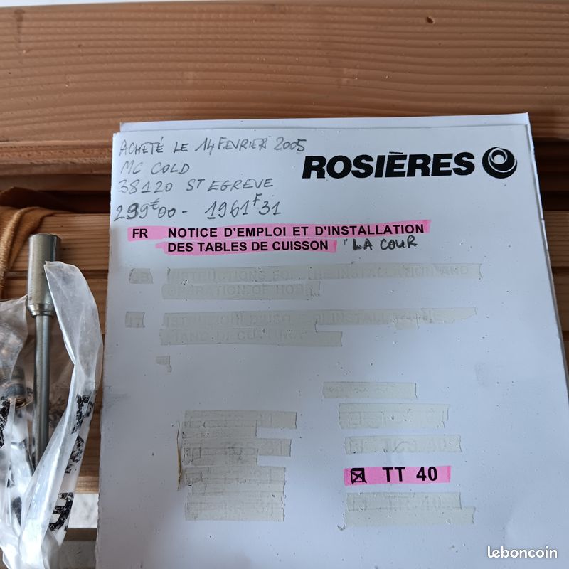 Plaque cuisson gaz rosiere 4 feux (image 4)
