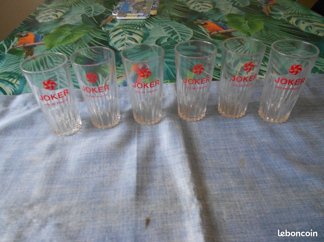 Lot De 6 Verres Joker – 80 Ans De Bonne Humeur – Collection – Rouges
