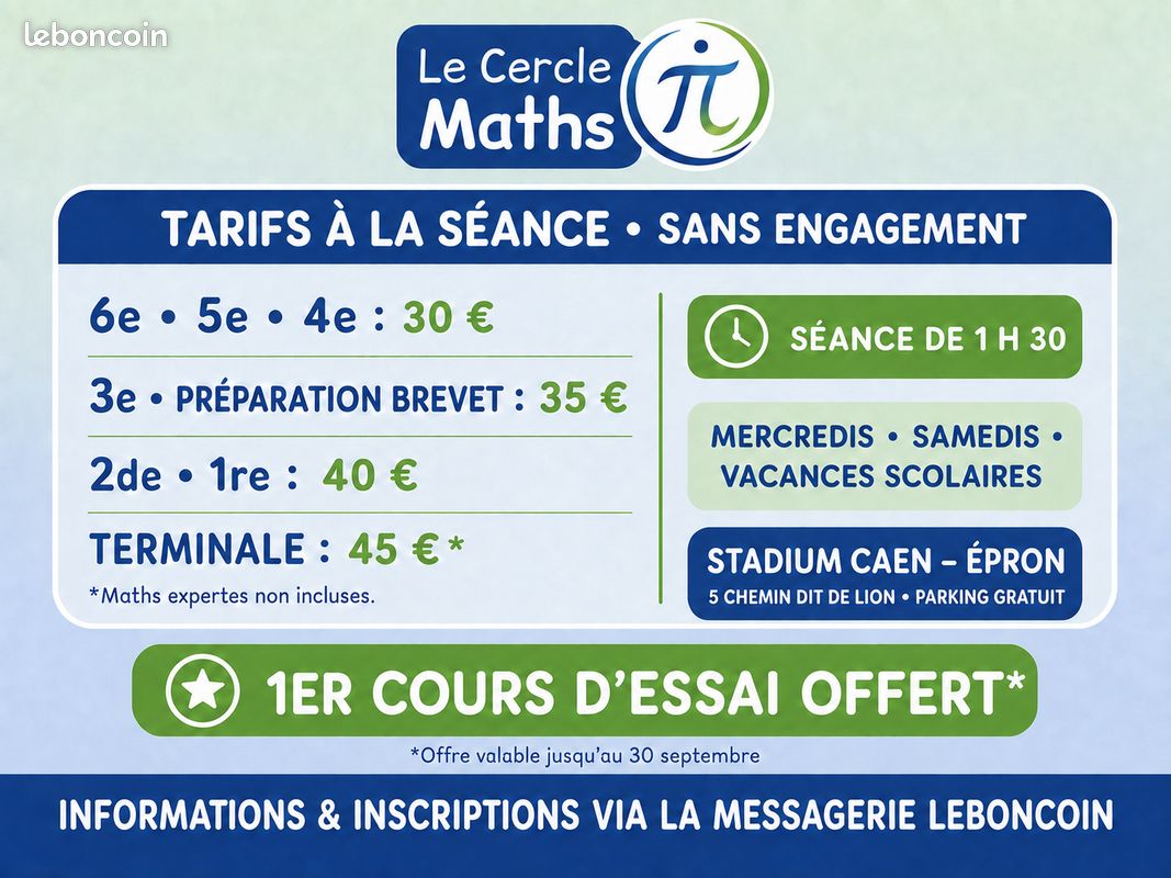 Cours de maths en petits groupes – Collège et lycée – Épron/Caen (image 3)