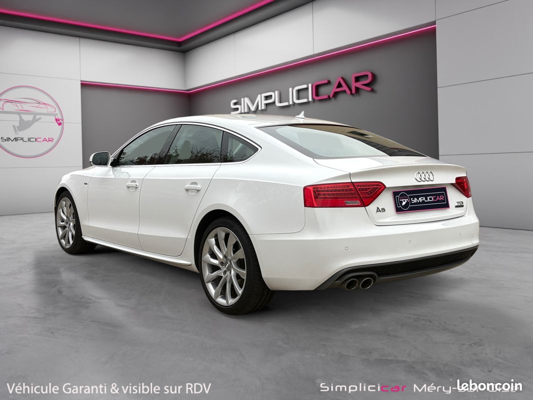 AUDI A5 (2) SPORTBACK 2.0 TDI 190 S LINE QUATTRO S TRONIC 190Ch Garantie 12 mois TRÉS BON ÉTAT SUIVI AUDI (image 6)