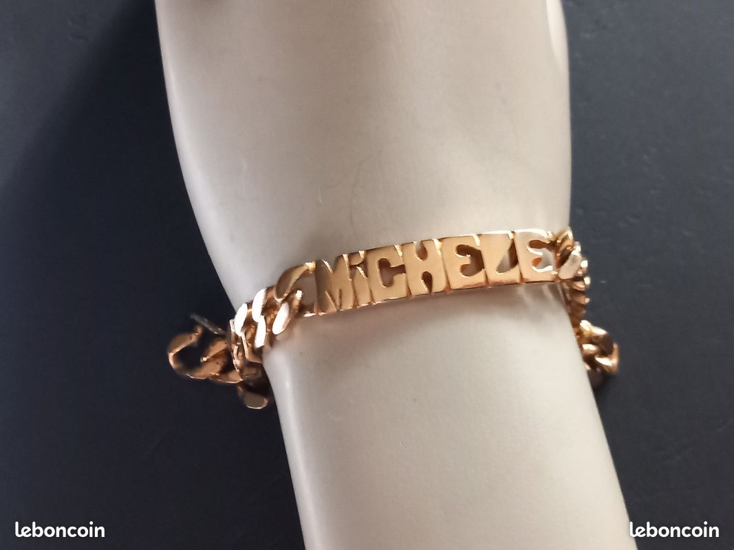 Bracelet Gourmette Plaqué Or - Modèle Classique - Occasion