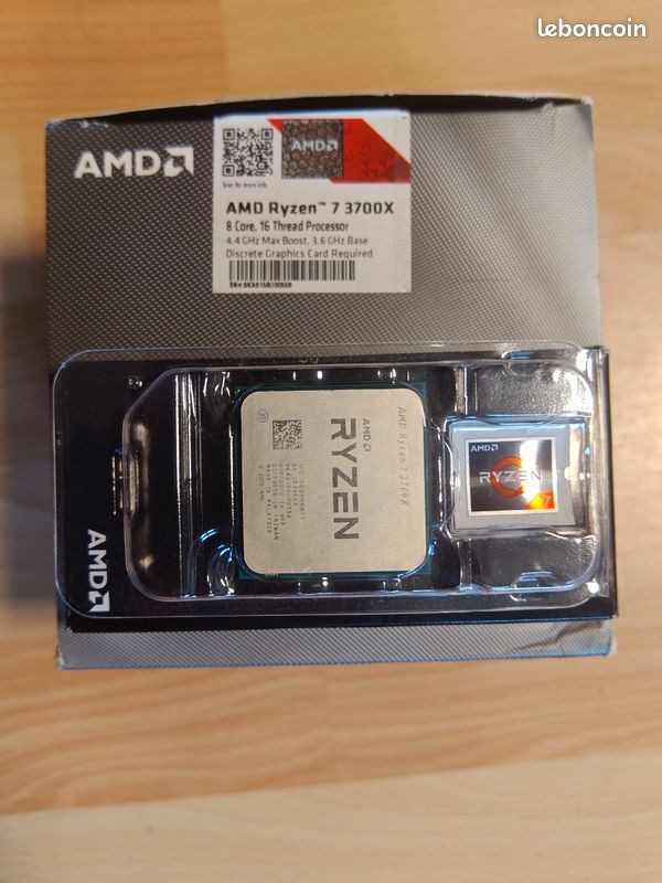 Processeur AMD Ryzen 7 3700X - 8 Cœurs, 3.6 GHz, Socket AM4 - Occasion, Jamais Overclocké