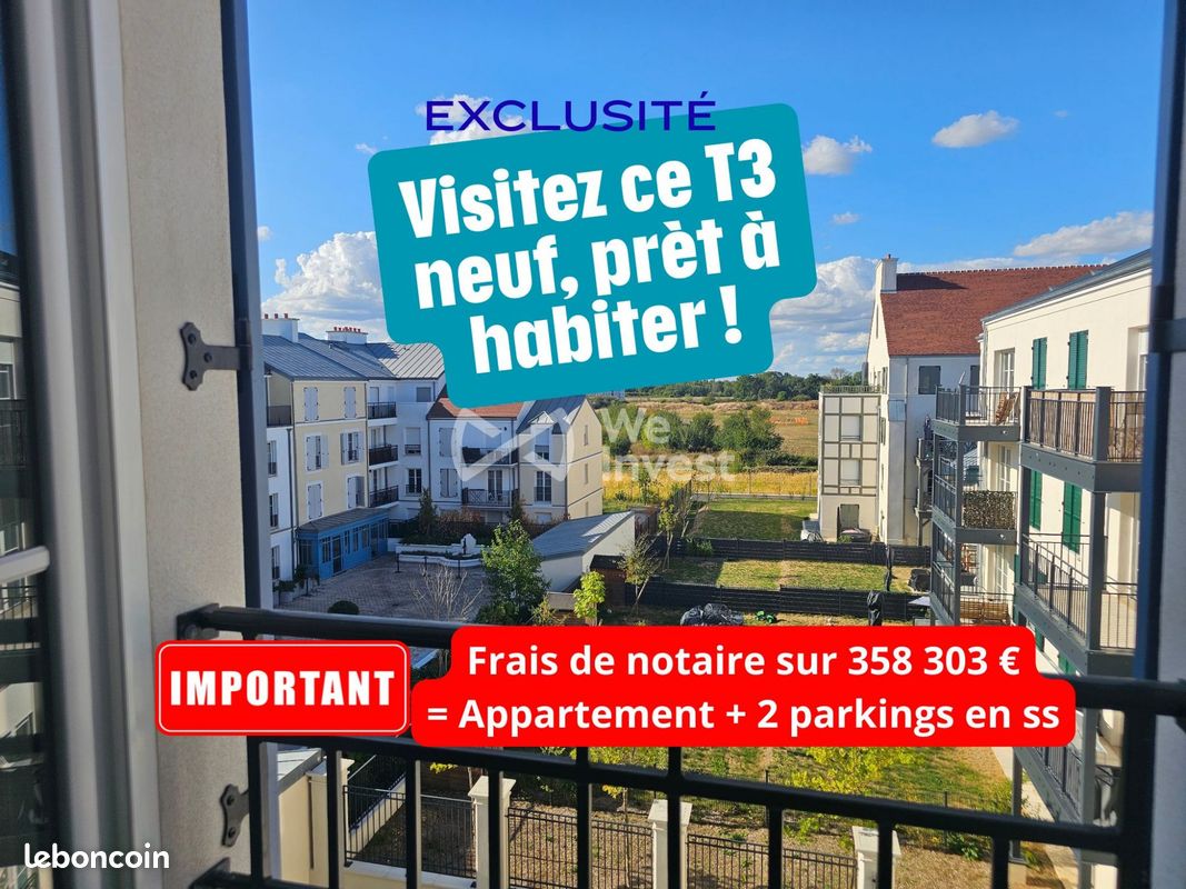 Appartement 3 pièces 63 m² · à Serris · 63 m² · 378 000 €