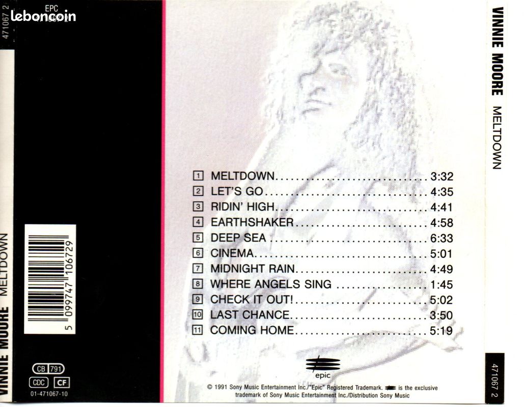 Vinnie Moore – Meltdown - CD (image 2)