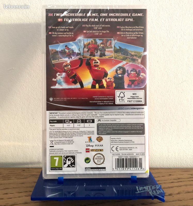LEGO THE INCREDIBLES DISNEY PIXAR Nintendo Switch PAL Neuf