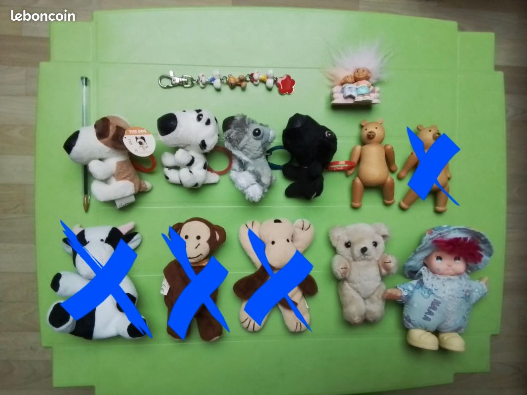 Mini peluches ou porte clés au choix (image 1)